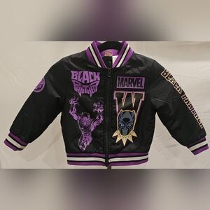 Avengers Black Panther Kids Bomber Jacket - Black and Purple